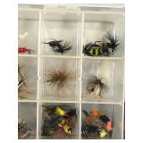 Plastic Tackle Box Full of Flying Fishing Lures