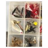 Plastic Tackle Box Full of Flying Fishing Lures