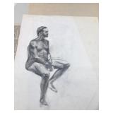 Large Lot of Drawings - See Pictures for More Pictures of Drawings  - Some are signed by Lawrence Gerber