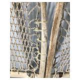 Set of Vintage Wooden Snow Shoes with Newer Boot Straps