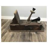 Antique Kellogg Hand Crank Wooden Telephone