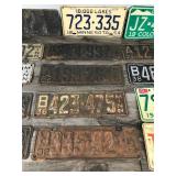 Lot of 15 Collectible License Plates - Dates range from: 1918 - 1974