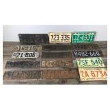 Lot of 15 Collectible License Plates - Dates range from: 1918 - 1974