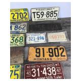 Lot of 16 Collectible License Plates  - Dates range from 1929 - 1972