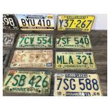 Lot of 12 Collectible License Plates - Dates range from 1950 - 1989