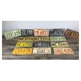 Lot of 14 Collectible License Plates  - Dates Ranging from 1948 to 1974