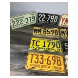 Lot of 14 Collectible License Plates  - Dates Ranging from 1948 to 1974