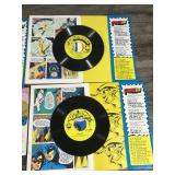 Lot of 6 Collectible Comic and Record Sets (45rpm) - Batman - GI Joe - Spider-Man - Fantastic Four - Captain America