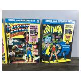 Lot of 6 Collectible Comic and Record Sets (45rpm) - Batman - GI Joe - Spider-Man - Fantastic Four - Captain America