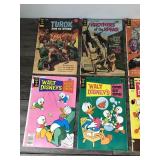 Lot of 13 Collectible Gold Key Comic Books - 12 centers to 35 centers  - Turok - Brothers of the Spear - The Twilight Zone - Uncle Scrooge - Tarzan of the Apes - Walt Disneys Comics & Stories - Ripley