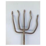 Homemade 5 Tine Fishing Spear with Bent Tines