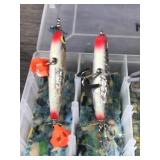 Lot of 7 Collectible Custom Made Fishing Lures with Artists Signature on the Bottom