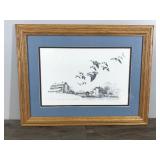 Framed Terry Redlin Migrating Honkers Sketch