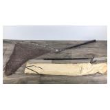 Vintage Fold Out Fishing Net with 2 Handles for Extra Length