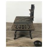 Vintage Crescent Salesman’s Sample Cast Iron Miniature Stove USA Made With All the Accessories