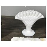 Lot of Vintage Milk Glass Hobnail