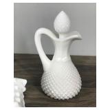 Lot of Vintage Milk Glass Hobnail