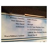 Replica of a fire bomber F4U-4 Corsair plane on stand and in original box