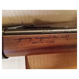 The Fire Fighter BB gun with Lazer engraving of vintage Steam Pumper fire wagon on walnut stock and engraving of edition No. and going beyond the call on walnut forearm