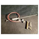 Vintage beer keg tapper and vintage torches