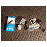 3 Bluetooth headsets with manuals