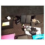 External hard drive, Digital western book, Fit Bit and I phone charging station, car  phone holders, Phone and tablet cases, ear buds