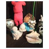 Lot of garden decor and gnome watering can