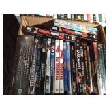 2 boxes of DVDs including some blue ray and some new