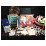 Lot of yarn, needle point and other  craft items