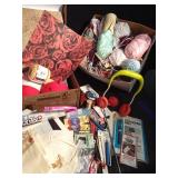 Lot of yarn, needle point and other  craft items