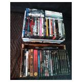 2 boxes of DVDs