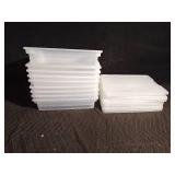 9 small totes with lids