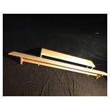 back of sink shelf and large wall shelf