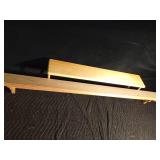 back of sink shelf and large wall shelf