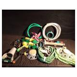 Sprinklers, nozzles. garden tools, water timers and garden hoses