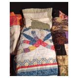Lg quilts, blankets, and pillow cases