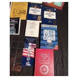 Coin/currency books, magazines and money sleeves