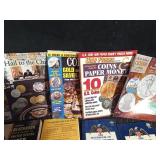 Coin/currency books, magazines and money sleeves