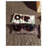 Woven organizer of sunglasses and sunglass cases