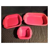 3 Casseroles of stoneware