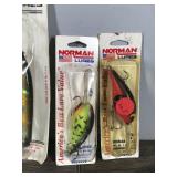 Lot of 7 Norman Fishing Lures in Original Packages