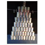 1976 Complete set of 7-up state cans displaying Uncle Sam when stacked