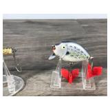 Lot of 6 Collectible Fishing Lures - Heddon Pumpkin Seed - Pikie Creek Chub (CCB Co Garrett Ind.) and More