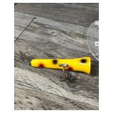 Lot of 6 Collectible Fishing Lures - Heddon Pumpkin Seed - Pikie Creek Chub (CCB Co Garrett Ind.) and More