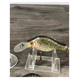 Lot of 10 Fishing Lures Shaped Like a Sunfish, Crappie and a Bass