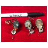 3 - Collectible Creek Chub Fly Rod Wood Mice Fishing Lures