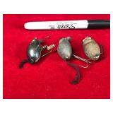 3 - Collectible Creek Chub Fly Rod Wood Mice Fishing Lures