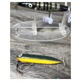 Lot of 5 Collectible Heddon Fishing Lures - Dying Flutter - Zara Puppy - River Runt Spook Sinker