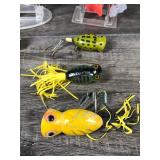 Lot of 9 Collectible Hula Popper Fishing Lures