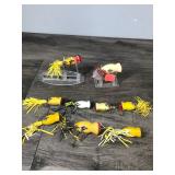 Lot of 9 Collectible Hula Popper Fishing Lures